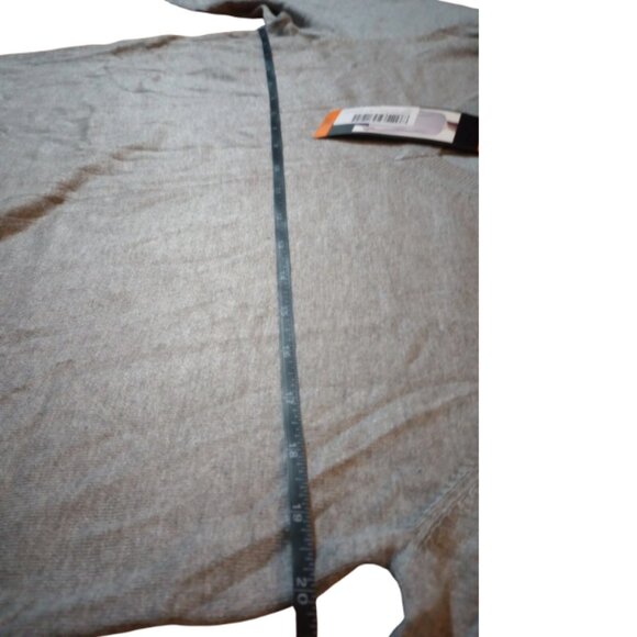 DKNY Long Sleeve V-Neck Sweater Womens XXL NWT Heather Grey Pullover - Picture 10 of 10